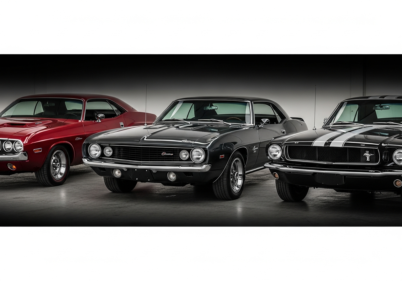Klassische amerikanische Muscle Cars bei Gatran Garage
